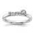 Sterling Silver Stackable Expressions Rhodium-Plated White Topaz Key Ring, 2.5 mm