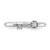 Sterling Silver Stackable Expressions Rhodium-Plated White Topaz Key Ring, 2.5 mm - View 4