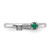 Sterling Silver Stackable Expressions Rhodium-Plated Lab-Created Emerald and White Topaz Key Ring, 2.5 mm - View 4