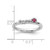 Sterling Silver Stackable Expressions Rhodium-Plated Pink Tourmaline and White Topaz Key Ring, 2.5 mm - View 5