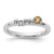 Sterling Silver Stackable Expressions Rhodium-Plated Citrine and White Topaz Key Ring, 2.5 mm