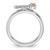 Sterling Silver Stackable Expressions Rhodium-Plated Citrine and White Topaz Key Ring, 2.5 mm - View 2