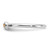 Sterling Silver Stackable Expressions Rhodium-Plated Citrine and White Topaz Key Ring, 2.5 mm - View 3