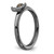 Sterling Silver Stackable Expressions Black Rhodium-Plated Citrine Moon Ring, 2.5 mm - View 6