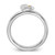Sterling Silver Stackable Expressions Rhodium-Plated Citrine Moon Ring, 2.5 mm - View 2