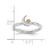 Sterling Silver Stackable Expressions Rhodium-Plated Citrine Moon Ring, 2.5 mm - View 5