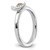 Sterling Silver Stackable Expressions Rhodium-Plated Citrine Moon Ring, 2.5 mm - View 6