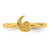 Sterling Silver Stackable Expressions Gold-Tone Citrine Moon Ring, 2.5 mm - View 4