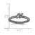 Sterling Silver Stackable Expressions Black Rhodium-Plated Bee Ring, 2.5 mm - View 5