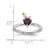 Sterling Silver Stackable Expressions Rhodium-Plated Garnet Peridot Apple Ring, 2.5 mm - View 5
