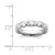 Sterling Silver Stackable Expressions Rhodium-Plated Hearts Ring, 4.25 mm - View 4