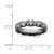Ruthenium-Plated Sterling Silver Stackable Expressions Black-Plated Hearts Ring, 4.25 mm - View 4