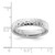 Sterling Silver Stackable Expressions Rhodium-Plated Ring, 4.25 mm - QSK287 - View 4
