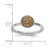 Sterling Silver Stackable Expressions Citrine Rhodium-Plated Ring, 2.25 mm - View 5