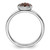 Sterling Silver Stackable Expressions Garnet Rhodium-Plated Ring, 2.25 mm - View 2