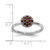 Sterling Silver Stackable Expressions Garnet Rhodium-Plated Ring, 2.25 mm - View 5