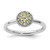 Sterling Silver Stackable Expressions Peridot Rhodium-Plated Ring, 2.25 mm