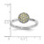 Sterling Silver Stackable Expressions Peridot Rhodium-Plated Ring, 2.25 mm - View 5