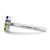 Rhodium-Plated Sterling Silver Stackable Expressions Amethyst & Peridot Butterfly Ring, 2.25 mm - View 3