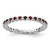 Rhodium-Plated Sterling Silver Stackable Expressions Garnet Ring, 2.25 mm - QSK350