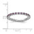 Rhodium-Plated Sterling Silver Stackable Expressions Amethyst Ring, 2.25 mm - QSK351 - View 4