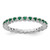 Rhodium-Plated Sterling Silver Stackable Expressions Lab-Created Emerald Ring, 2.25 mm - QSK354