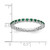 Rhodium-Plated Sterling Silver Stackable Expressions Lab-Created Emerald Ring, 2.25 mm - QSK354 - View 4