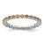 Rhodium-Plated Sterling Silver Stackable Expressions Citrine Ring, 2.25 mm - QSK360