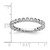 Rhodium-Plated Sterling Silver Stackable Expressions White Topaz Ring, 2.25 mm - QSK365 - View 4