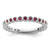 Rhodium-Plated Sterling Silver Stackable Expressions Lab-Created Ruby Ring, 2.25 mm - QSK368