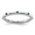 Rhodium-Plated Sterling Silver Stackable Expressions Lab-Created Emerald Ring, 2.25 mm - QSK378