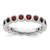 Rhodium-Plated Sterling Silver Stackable Expressions Garnet Ring, 3.5 mm