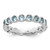 Rhodium-Plated Sterling Silver Stackable Expressions Aquamarine Ring, 3.5 mm
