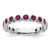 Rhodium-Plated Sterling Silver Stackable Expressions Lab-Created Ruby Ring, 3.5 mm