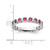 Rhodium-Plated Sterling Silver Stackable Expressions Pink Tourmaline Ring, 3.5 mm - View 4
