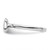 Rhodium-Plated Sterling Silver Stackable Expressions White Topaz Double Heart Ring, 2.25 mm - View 3