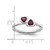 Rhodium-Plated Sterling Silver Stackable Expressions Rhodolite Garnet Double Heart Ring, 2.25 mm - View 5