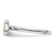 Rhodium-Plated Sterling Silver Stackable Expressions Peridot Double Heart Ring, 2.25 mm - View 3