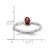 Rhodium-Plated Sterling Silver Stackable Expressions Oval Garnet Ring, 2.25 mm - View 5