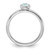 Rhodium-Plated Sterling Silver Stackable Expressions Oval Aquamarine Ring, 2.25 mm - View 2