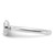 Rhodium-Plated Sterling Silver Stackable Expressions Oval Aquamarine Ring, 2.25 mm - View 3