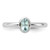 Rhodium-Plated Sterling Silver Stackable Expressions Oval Aquamarine Ring, 2.25 mm - View 4