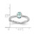 Rhodium-Plated Sterling Silver Stackable Expressions Oval Aquamarine Ring, 2.25 mm - View 5
