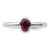 Rhodium-Plated Sterling Silver Stackable Expressions Oval Rhodolite Garnet Ring, 2.25 mm - View 4