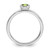 Rhodium-Plated Sterling Silver Stackable Expressions Oval Peridot Ring, 2.25 mm - View 2
