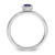 Rhodium-Plated Sterling Silver Stackable Expressions Oval Lab-Created Sapphire Ring, 2.25 mm - View 2