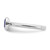 Rhodium-Plated Sterling Silver Stackable Expressions Oval Lab-Created Sapphire Ring, 2.25 mm - View 3