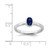 Rhodium-Plated Sterling Silver Stackable Expressions Oval Lab-Created Sapphire Ring, 2.25 mm - View 5
