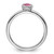 Rhodium-Plated Sterling Silver Stackable Expressions Oval Pink Tourmaline Ring, 2.25 mm - View 2