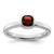 Rhodium-Plated Sterling Silver Stackable Expressions Cushion Cut Garnet Ring, 2.25 mm